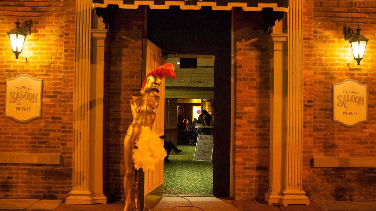The entrance to No Shame Theatre is around the corner from the Springer Opera House’s main entrance on 10th Street in downtown Columbus.