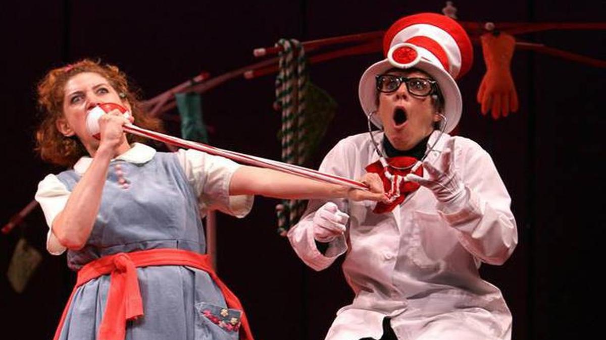 Karen Weinberg and Shorey Walker are seen in a seen of the “Seussical,” which will be at the RiverCenter for the Performing Arts on Thursday.