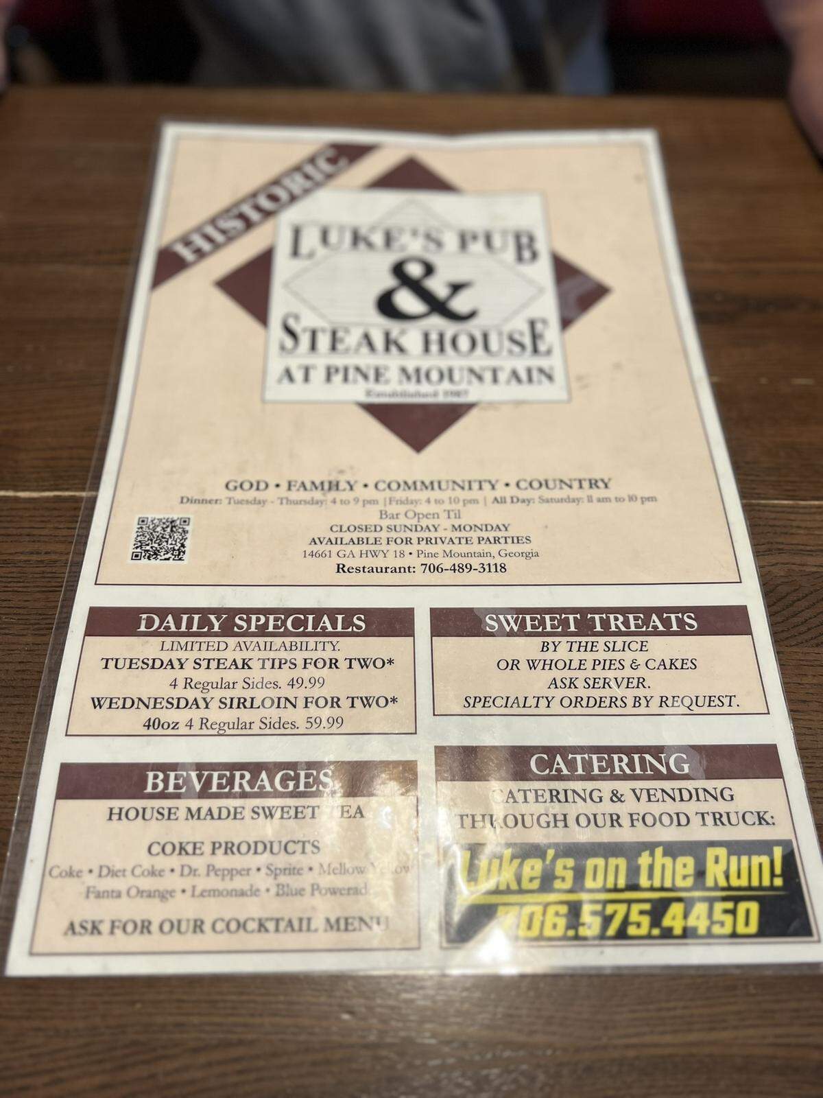 Luke’s Pub & Steakhouse plans to open a location in Columbus in July 2026. Its restaurant in Pine Mountain will remain open.
