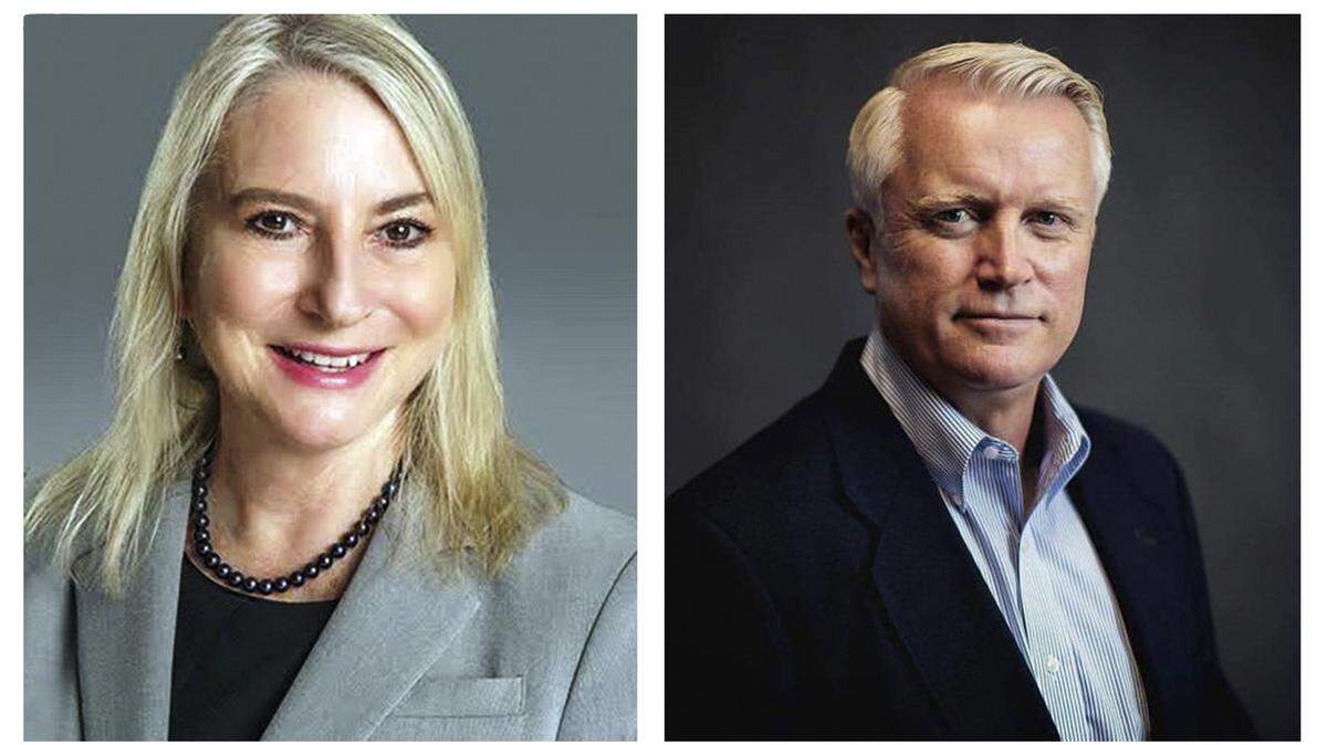 Valerie Haskins, left, and Randy Robertson are running for Georgia Senate District 29
