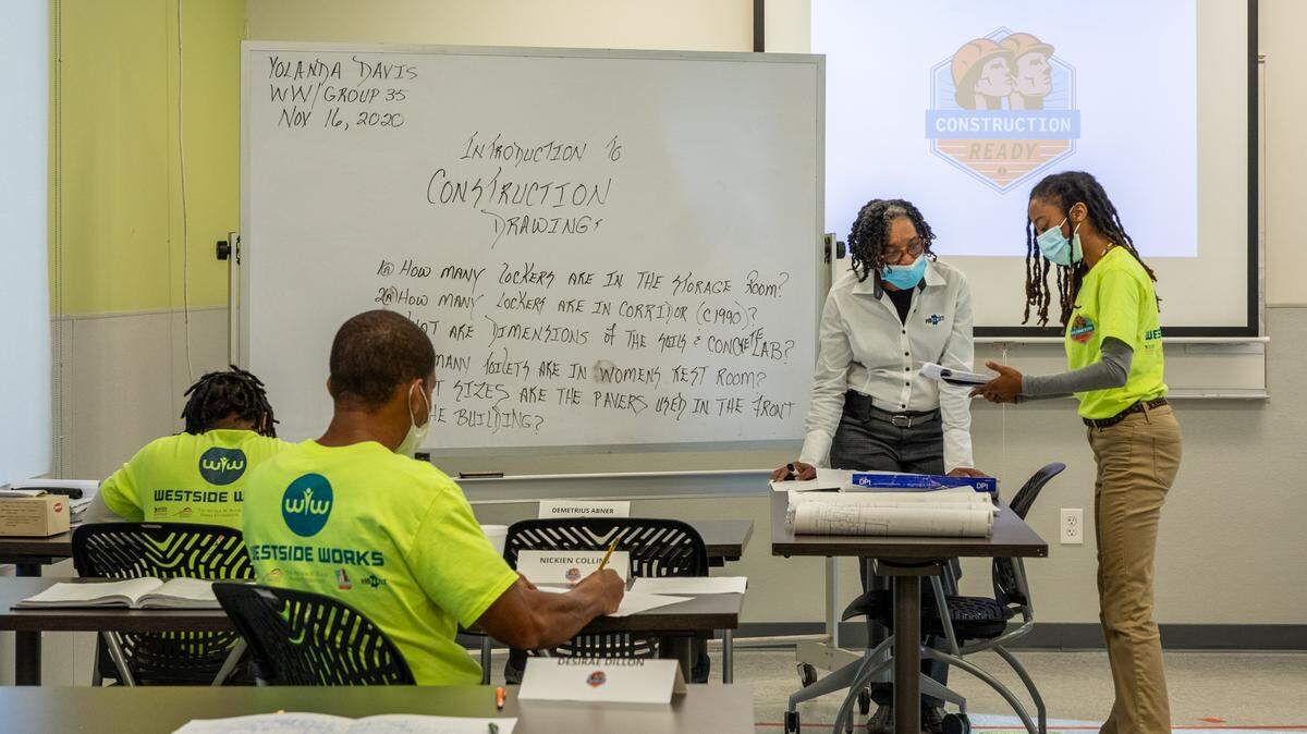 Students at a 2020 Construction Ready class in Atlanta took part in a free 20-day construction education program that ended with training, credentialing and job placement.