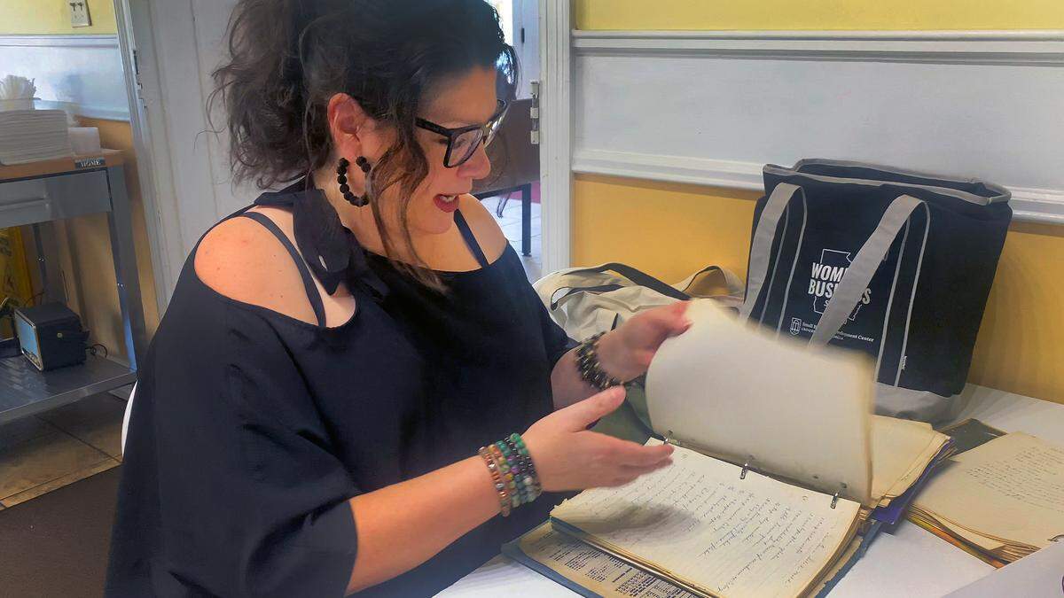 Melinda Weeks Newton talks July 14, 2025, about her Minnie’s Recipe Box channel on YouTube, which will feature videos sharing iconic recipes from Minnie’s Uptown Restaurant in Columbus, including the recipe for Country Captain Chicken.