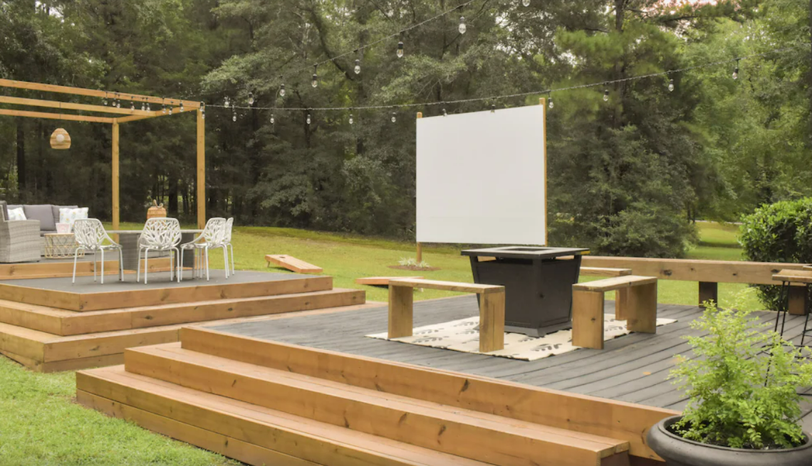 It’s a stunning cinema under the stars at this luxury boho retreat.