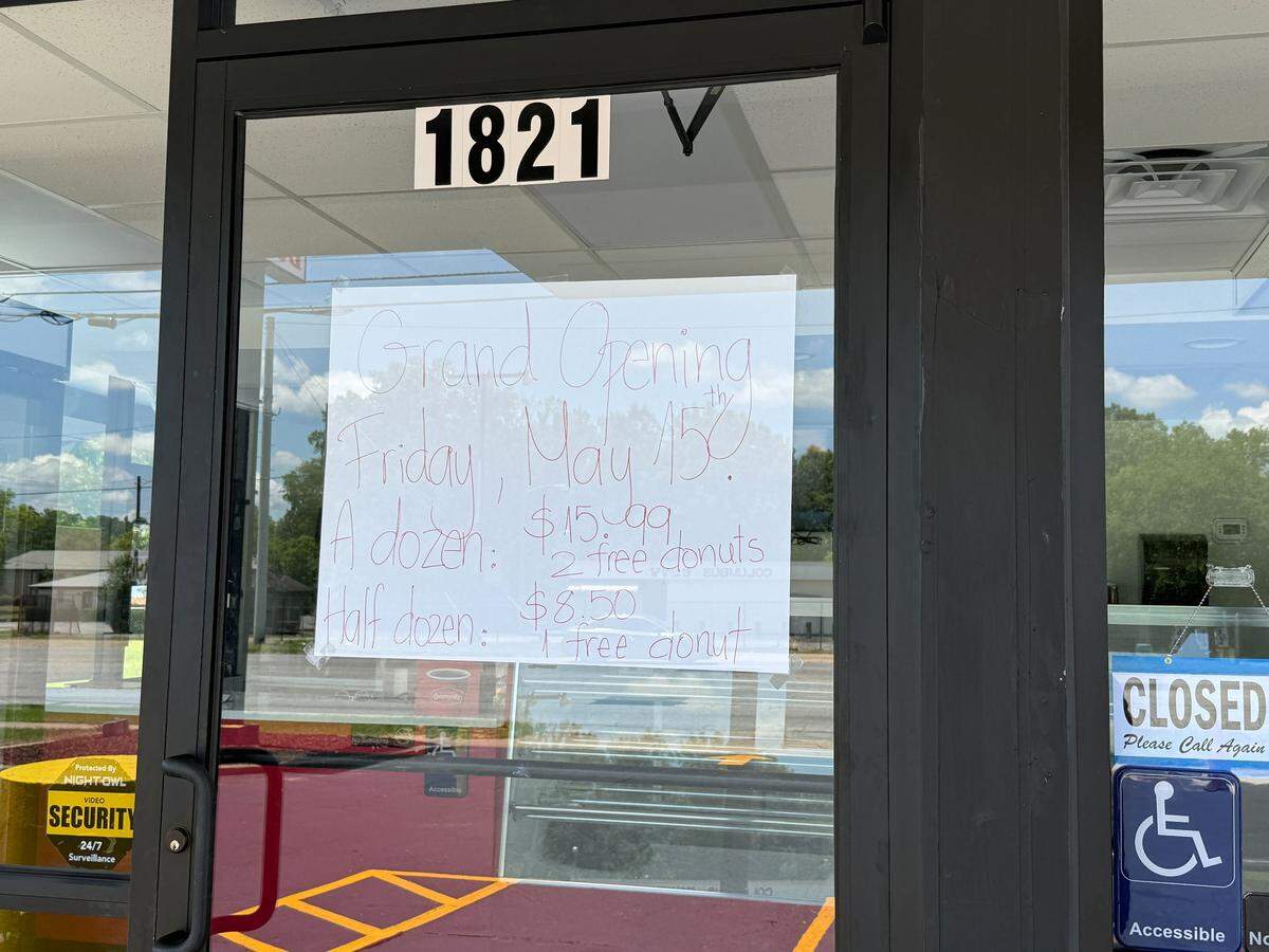 Ray’s Donuts, located at 1821 S Lumpkin Rd., is having their grand opening on May 15th at 6 a.m. This is a photo of their exterior taken on May 13, 2026.