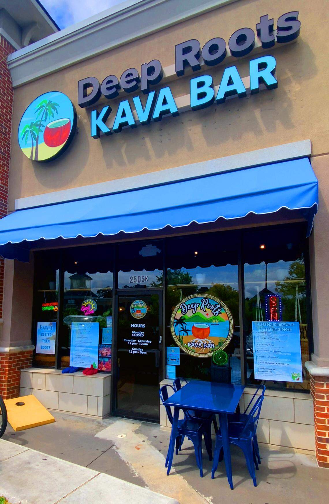 Deep Roots Kava Bar, pictured Aug. 8, 2025, is at 2505 Airport Thruway, Suite K, in Columbus.