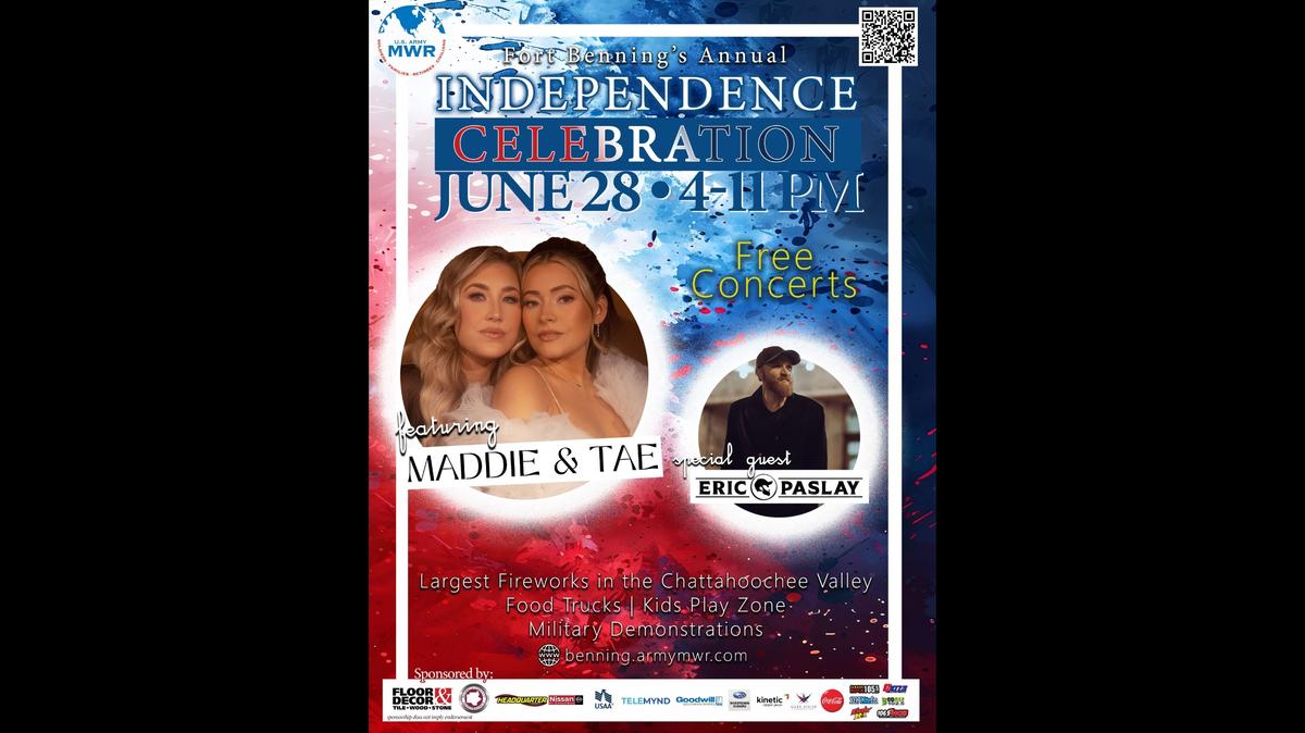 A flyer announcing the 2025 Fort Benning Independence Celebration set to take place on June 28.
