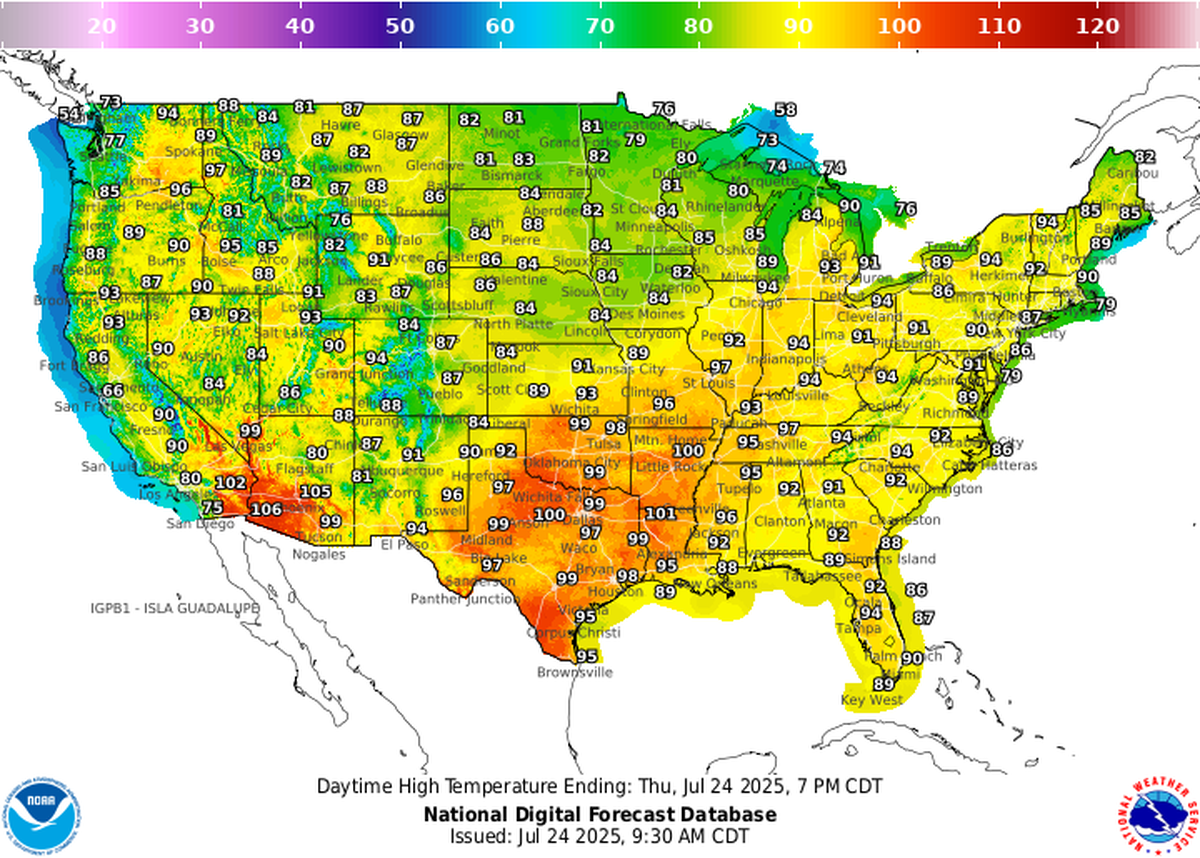 Temperatures will soar past 100 degrees and feel even hotter.