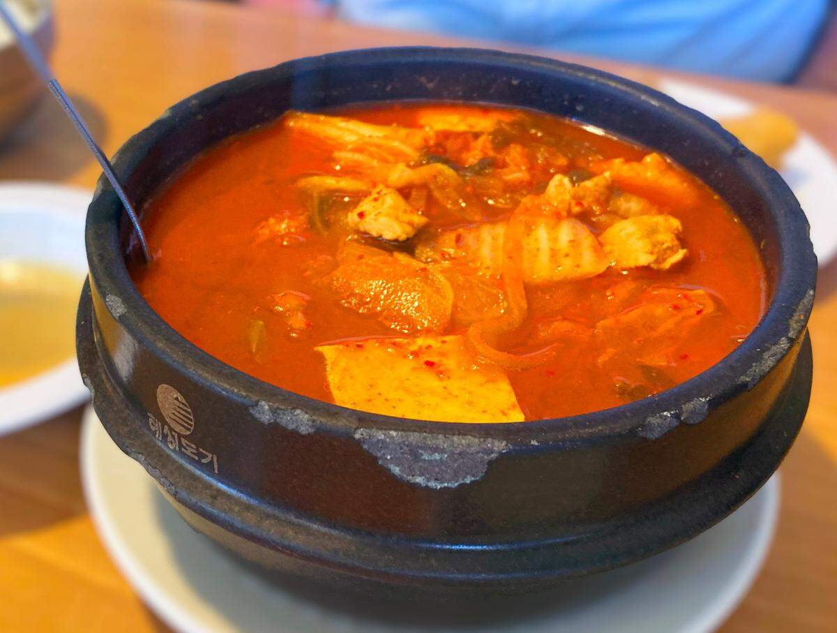 Ledger-Enquirer reporter Kelby Hutchison ordered Kimchi Soup as his entree during his first trip to Golden Chopsticks restaurant, 3846 St Marys Rd, in Columbus, Georgia. 03/21/2025