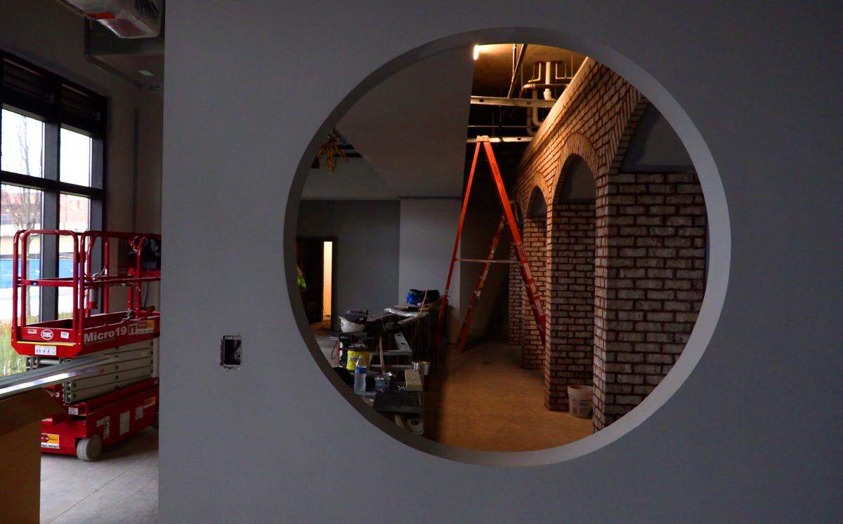 Construction is continuing at Trevioli at The Rapids in downtown Columbus, Georgia.