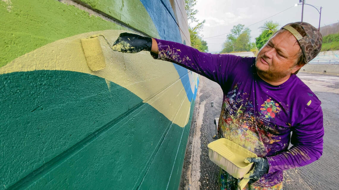 New mural in Columbus is ‘a ton of paint and a lot of work, but a big, big payoff.’