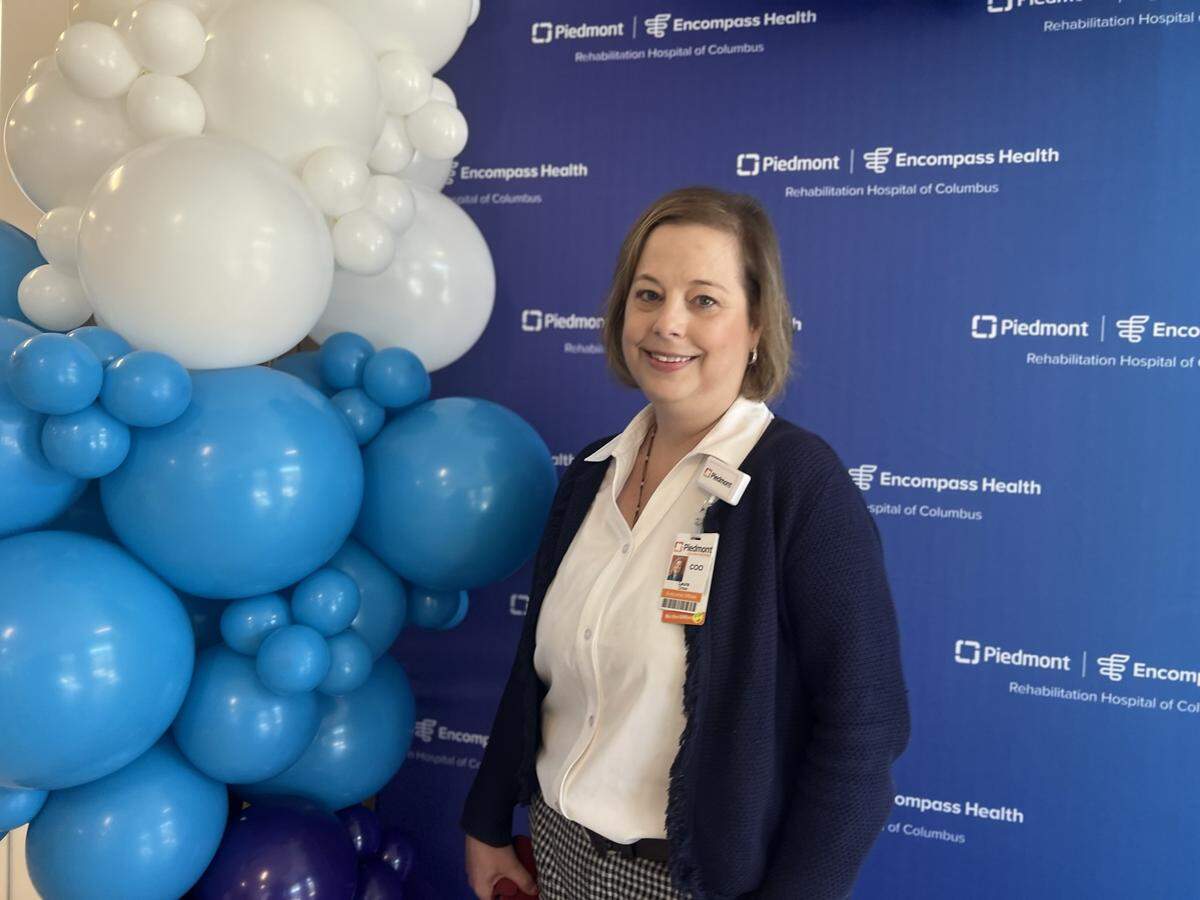 Laura Drew, COO of Piedmont Columbus Regional Northside Campus, attends the grand opening of the new Rehabilitation Hospital of Columbus.