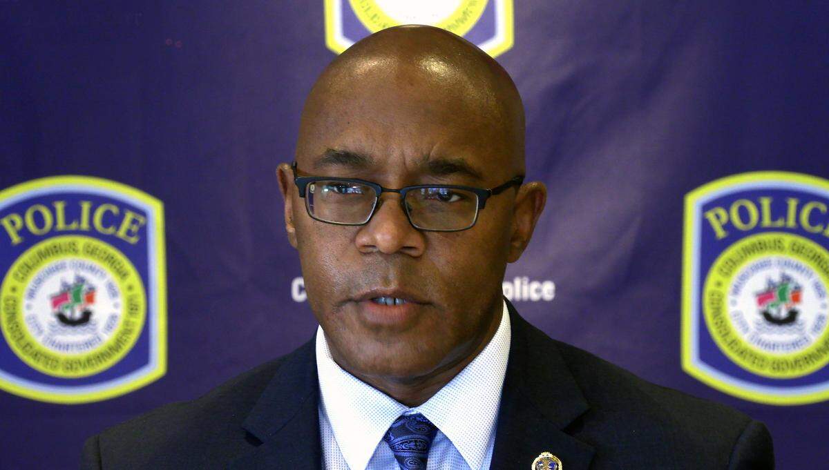 Columbus Police Chief Freddie Blackmon answers questions about crime in Columbus, Georgia during a recent interview with Ledger-Enquirer reporter Tim Chitwood. 01/26/2022