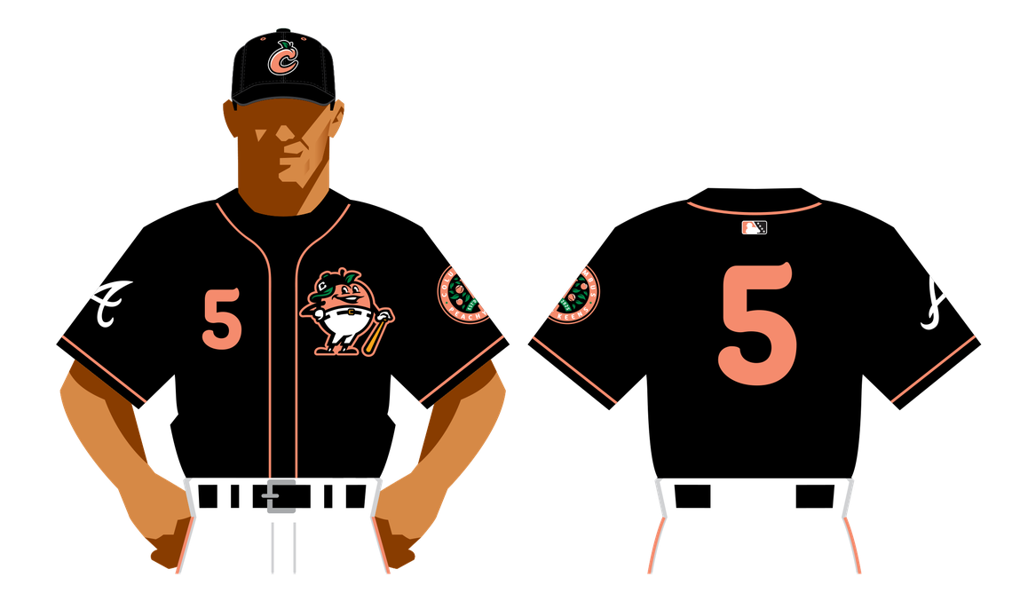 This is a rendering of the black jersey for the Columbus Clingstones, the Atlanta Braves Double-A minor league baseball affiliate moving from Mississippi to the Chattahoochee Valley.