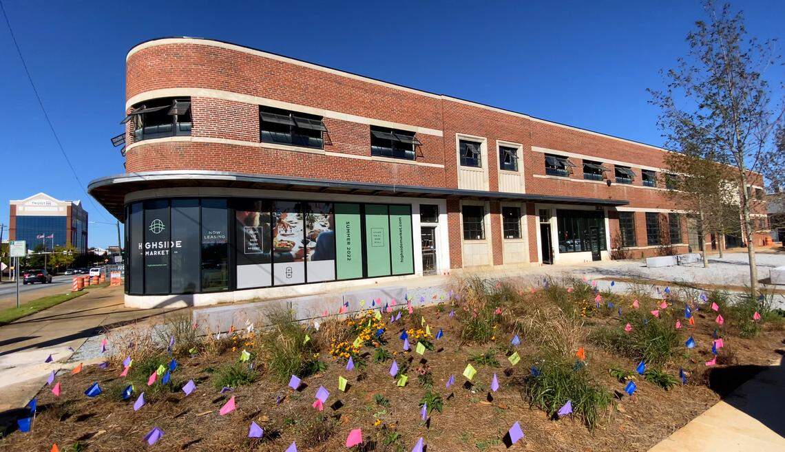The Highside Market development in Columbus, Georgia is anchored by this building at the corner of 13th Street and 2nd Avenue. 10/18/2022