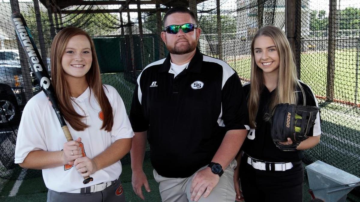 All Bi-City Spring Softball Player of the Year Kayson Boatner of Glenwood, left, Coach of the Year Matthew Stonbraker of Smiths Station, and Pitcher of the Year Breanna Cameron of Smiths Station.