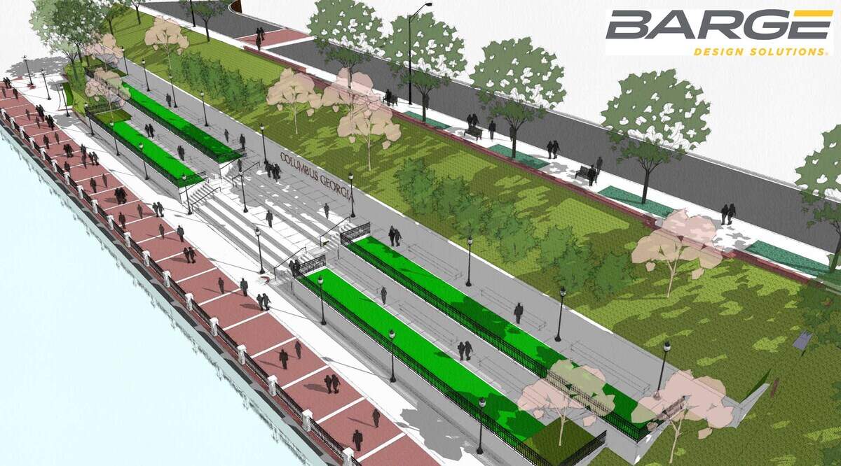 A $3.3 million project to address erosion along portions of the Columbus Riverwalk will also give folks more places to sit near the water. New artificial turf and stadium seating areas will be built on a portion of the riverwalk behind the Synovus building. The work will close portions of the Riverwalk and Bay Avenue.