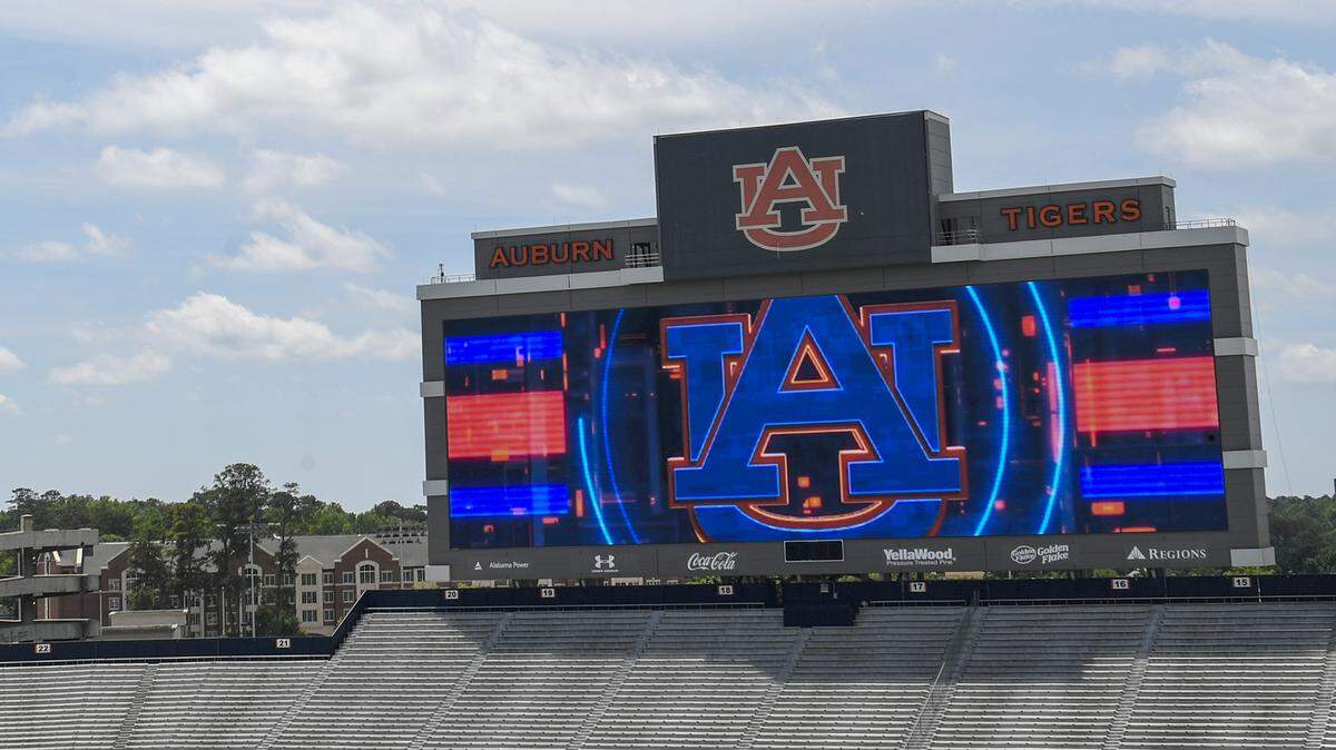 187th Fighter Squadron flyby thanking First Responders for their service on Tuesday, May 5, 2020 in Auburn, Ala. Todd Van Emst/AU Athletics