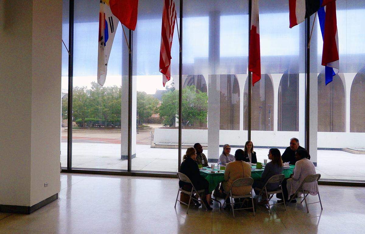 Muscogee County Sheriff Donna Tompkins hosted an On the Table discussion Tuesday morning at the Columbus Government Center. The talk was one of hundreds of conversations going on across the Chattahoochee Valley during On the Table 2019, a day-long series of civic conversations.