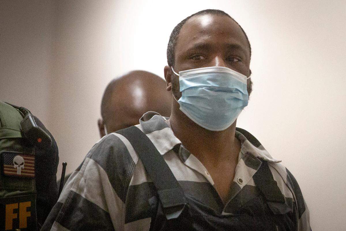 Jeremy Williams faces new charges in the murder of 5-year-old Kamarie Holland at the Russell County courthouse in Phenix City, Ala. on Jan. 12, 2022.