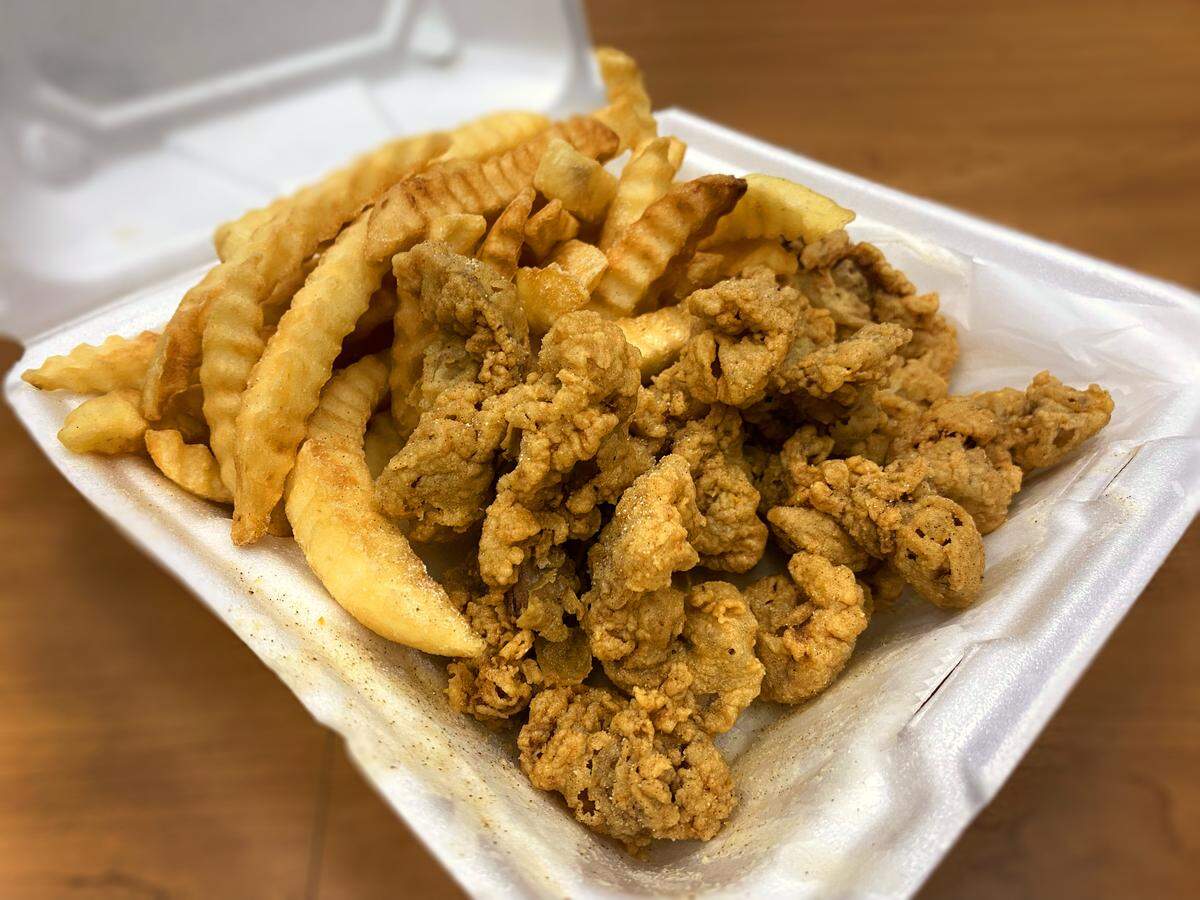These are the chicken gizzards from Sharks Fish & Chicken at 1226 Veterans Parkway in Columbus, Georgia. 07/11/2024