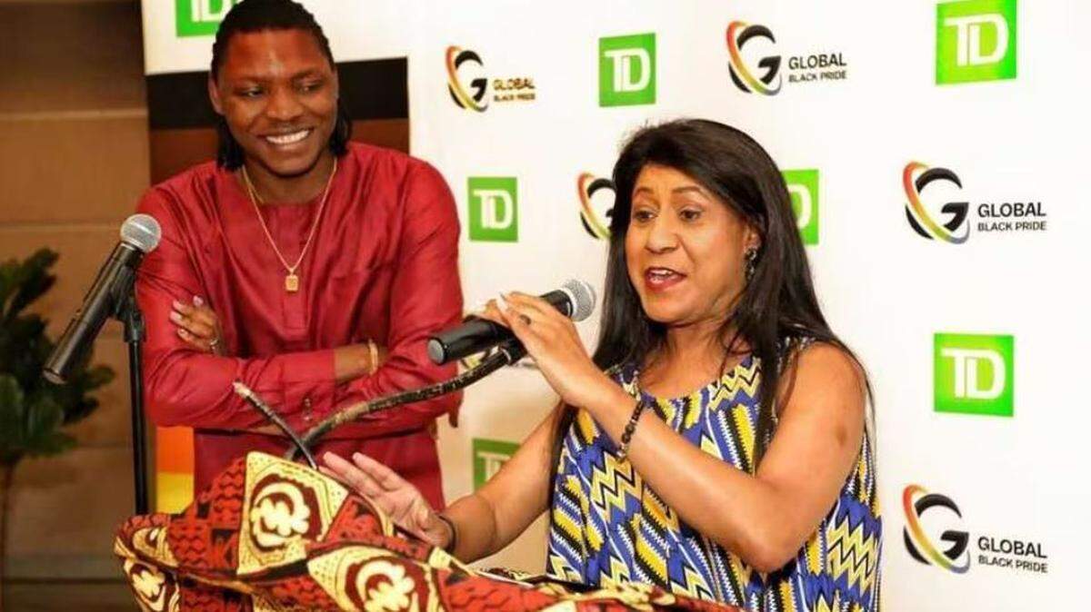 Micheal Ighodaro (left) and Rikki Nathanson (right) are the leaders of Global Black Pride, which will host its first U.S. celebration in Atlanta this month. The week of events coincides with Atlanta Black Pride Weekend. Courtesy photo/Atlanta Journal-Constitution