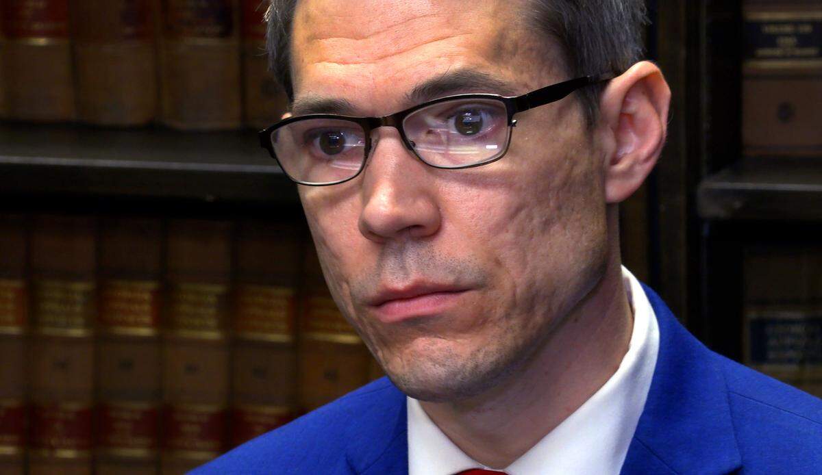 District Attorney Mark Jones answers questions Tuesday morning about his appointment of attorney Christopher Breault as a special prosecutor in the Hector Arreola case. 06/08/2021