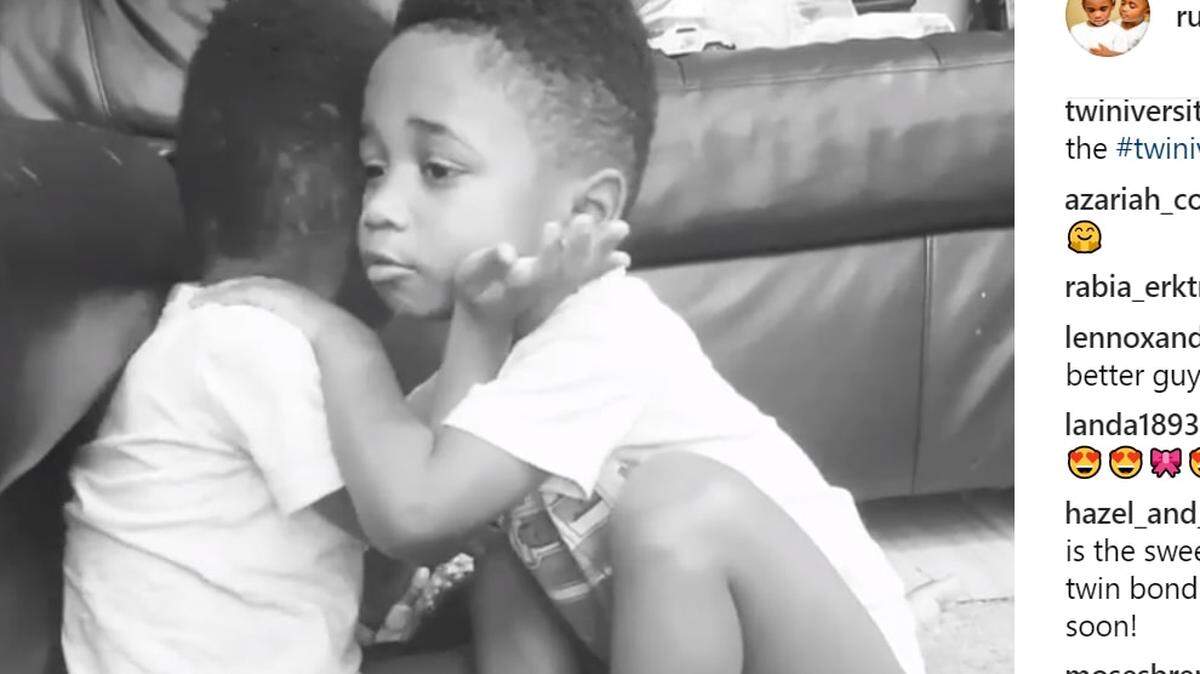 A viral video showed two twin boys comforting each other while they dealt with the flu.