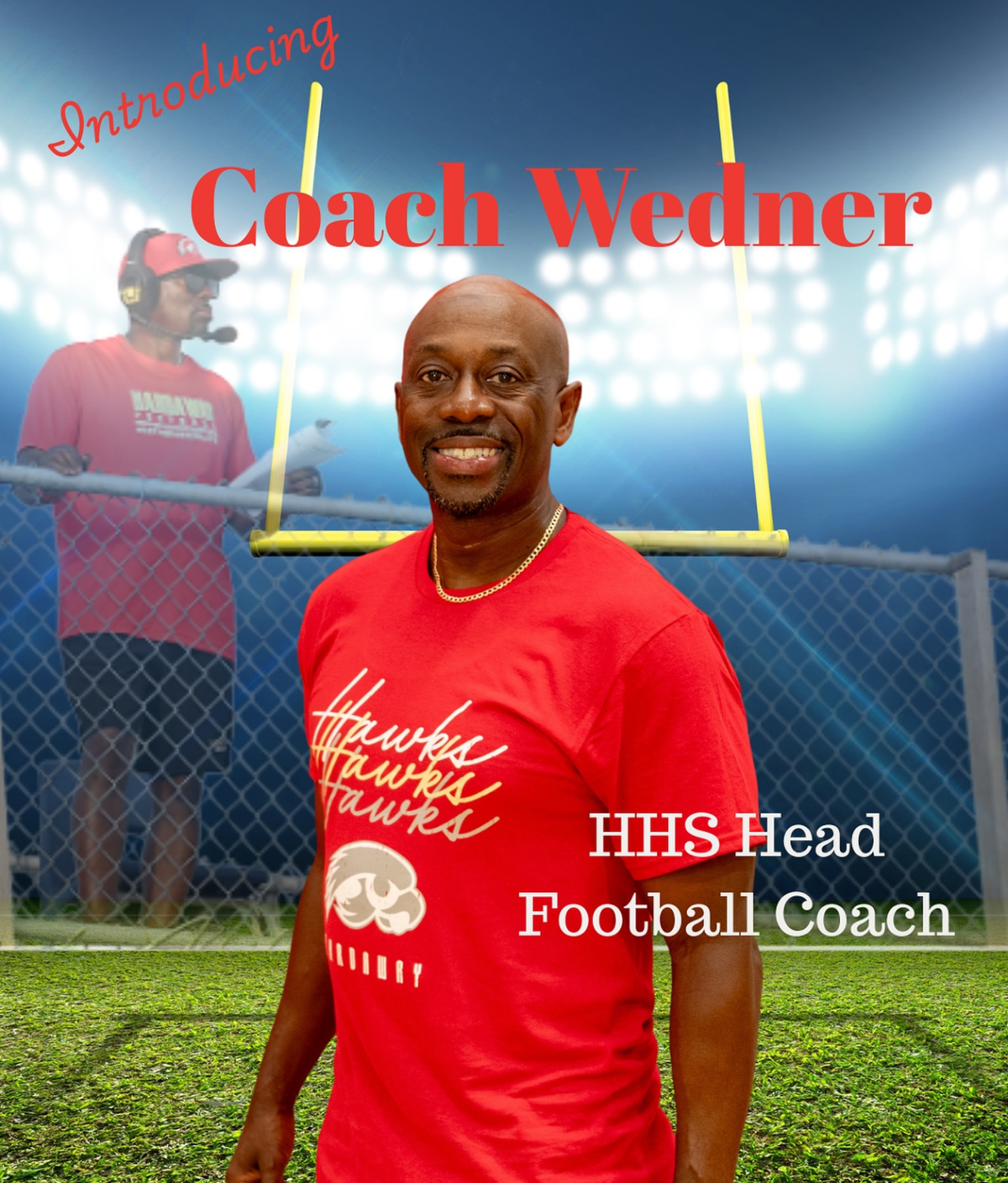 Reginald Wedner, shown in this Nov. 21, 2025, post on Hardaway High School’s Instagram page, has been promoted from special teams coordinator to head football coach, replacing Will Whilden, who resigned two weeks ago for what he called “personal reasons.”