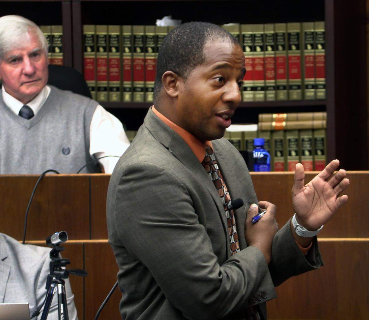 Defense attorney Anthony Johnson makes his closing argument Monday afternoon. 09/26/2022