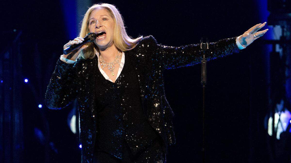Barbra Streisand performs in 2013 in Amsterdam.