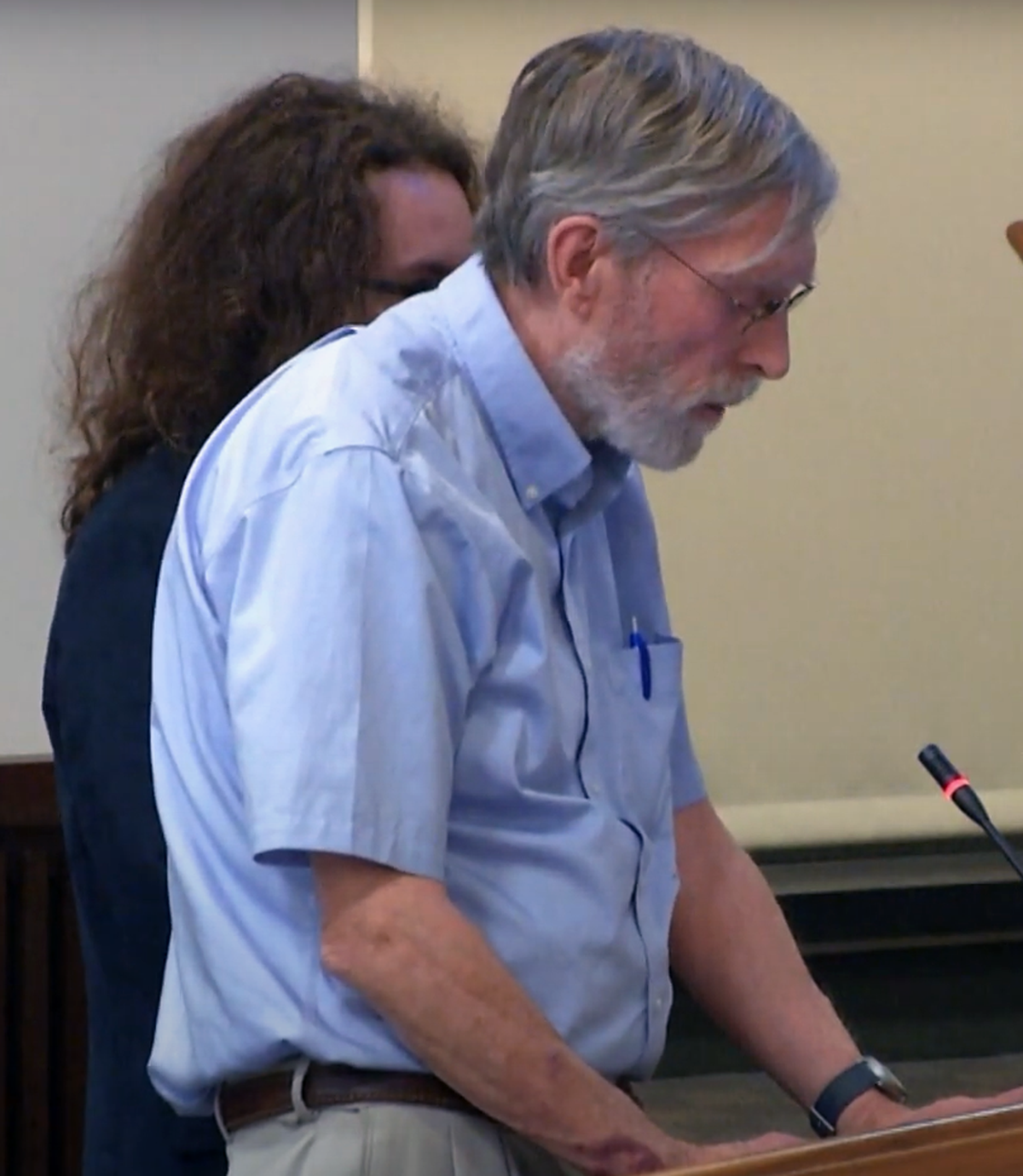 Mick Etchison (21) and Art France (74) represent the Creation Keepers for St. Thomas Episcopal Church. They are asking Columbus City Council to protect the Okefenokee by supporting HB-71. 1/23/24