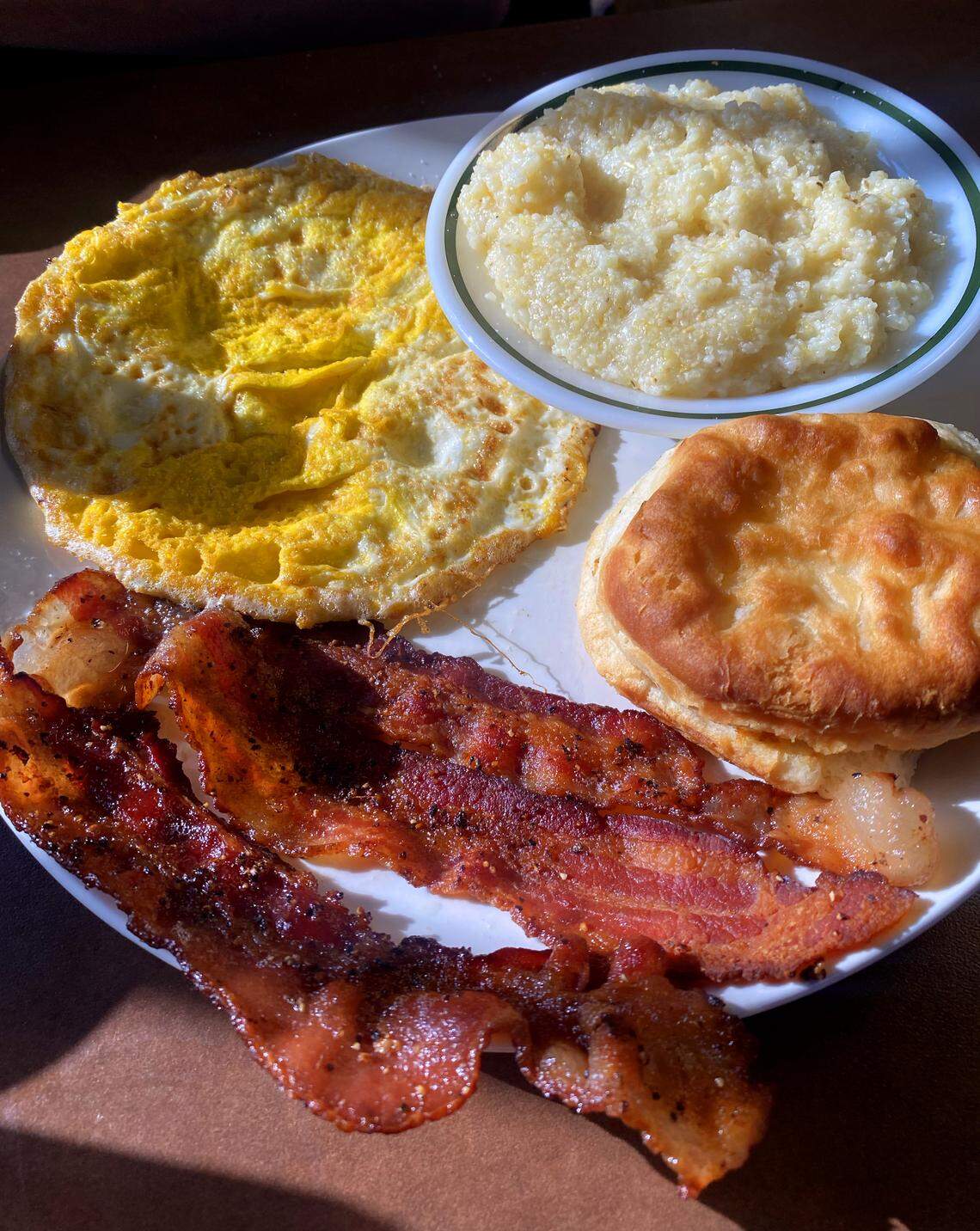 For this installment of "Columbus on a Budget" reporter Sundi Rose had breakfast at Darby's Patrol Base in Columbus, Georgia. She ordered the Basic Training Eggs to Order, and added bacon. 08/15/2025