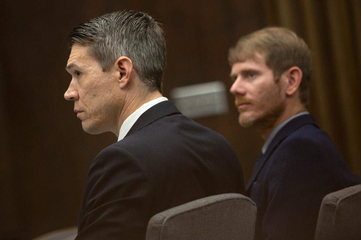 Suspended Columbus District Attorney Mark Jones in a hearing for pretrial motions on Oct. 21, 2021, at the Government Center in Columbus, Ga.