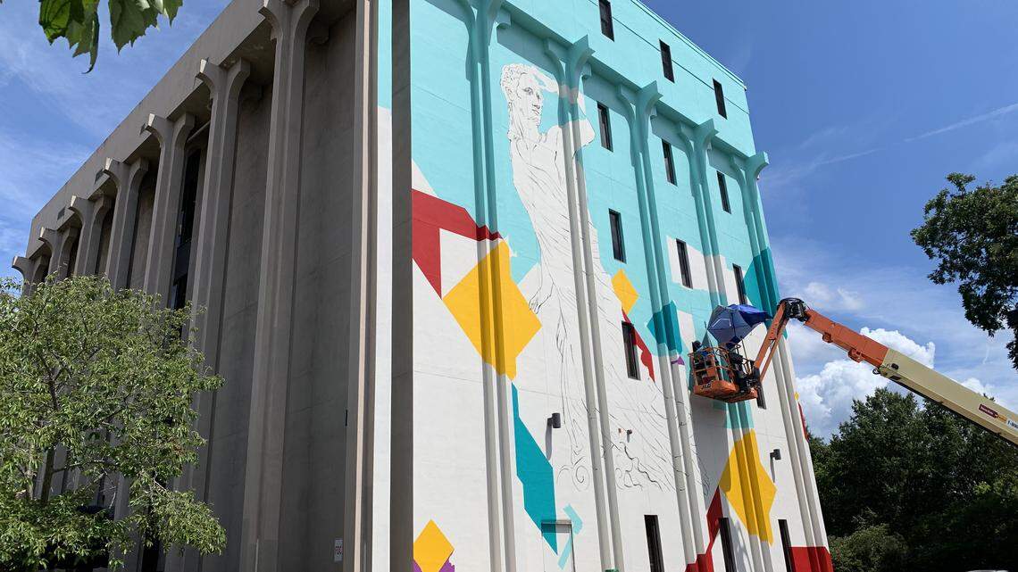 Meet Chris Johnson, the man behind a 5-story tall mural in downtown Columbus