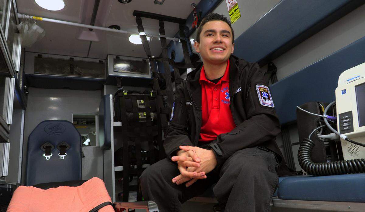 Alejandro Corredor, a 2020 Shaw High School graduate, is the first participant in Shaw’s Raider Rescue EMT program to pass the National Registry of Emergency Medical Technicians (NREMT) exam and is now working as an EMT at EMS Care Ambulance in Columbus, Georgia.