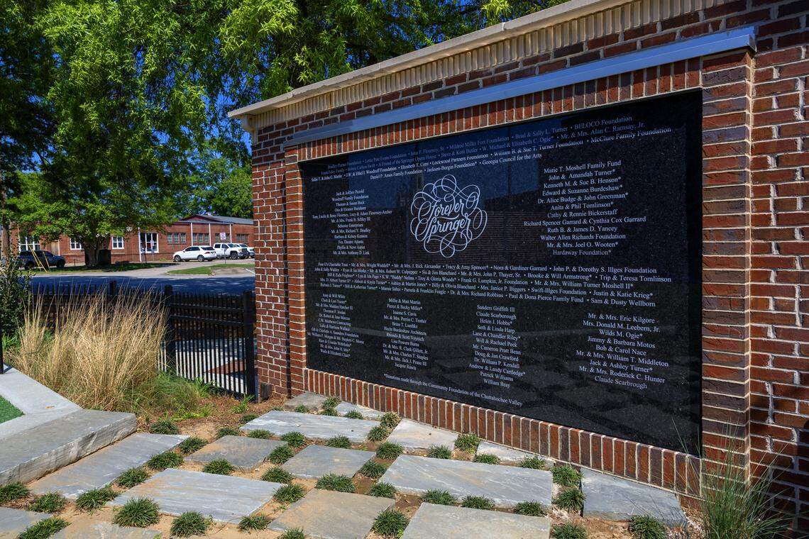 A new performance venue at the Springer Opera House in Columbus is named The PATIO in honor of retired producing artistic director Paul Pierce and former education director Ron Anderson. The Pierce Anderson Theatre in the Outdoors also will be open as a public park and for private event rentals.