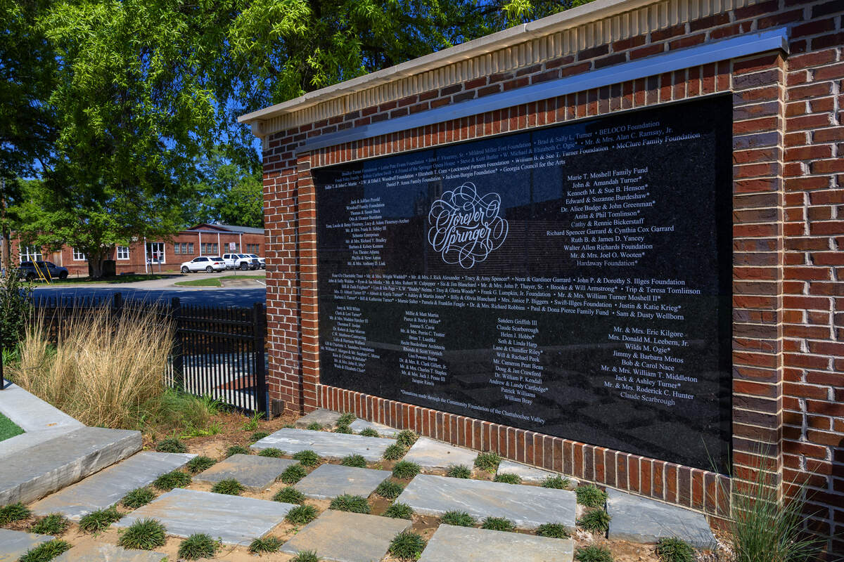 A new performance venue at the Springer Opera House in Columbus is named The PATIO in honor of retired producing artistic director Paul Pierce and former education director Ron Anderson. The Pierce Anderson Theatre in the Outdoors also will be open as a public park and for private event rentals.