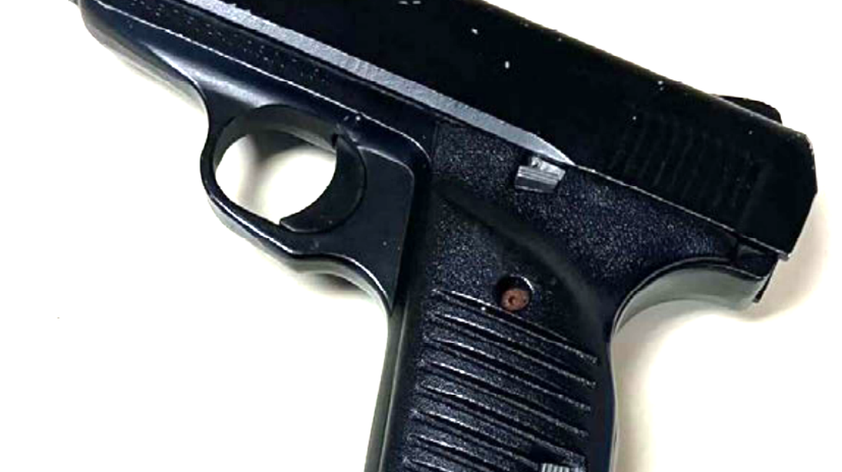 This photo from the Muscogee County School District Police Department’s report about a Sept. 28, 2023, incident at Rothschild Leadership Academy shows the gun that a student was handling when it accidentally discharged in a classroom.