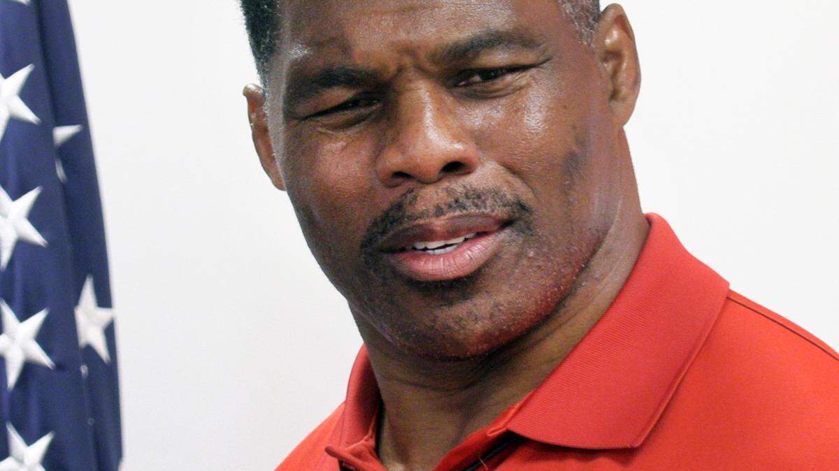 Herschel Walker, republican candidate for U.S. Senate in Georgia, campaigns in Columbus, Georgia on May 21, 2022. 05/22/2022