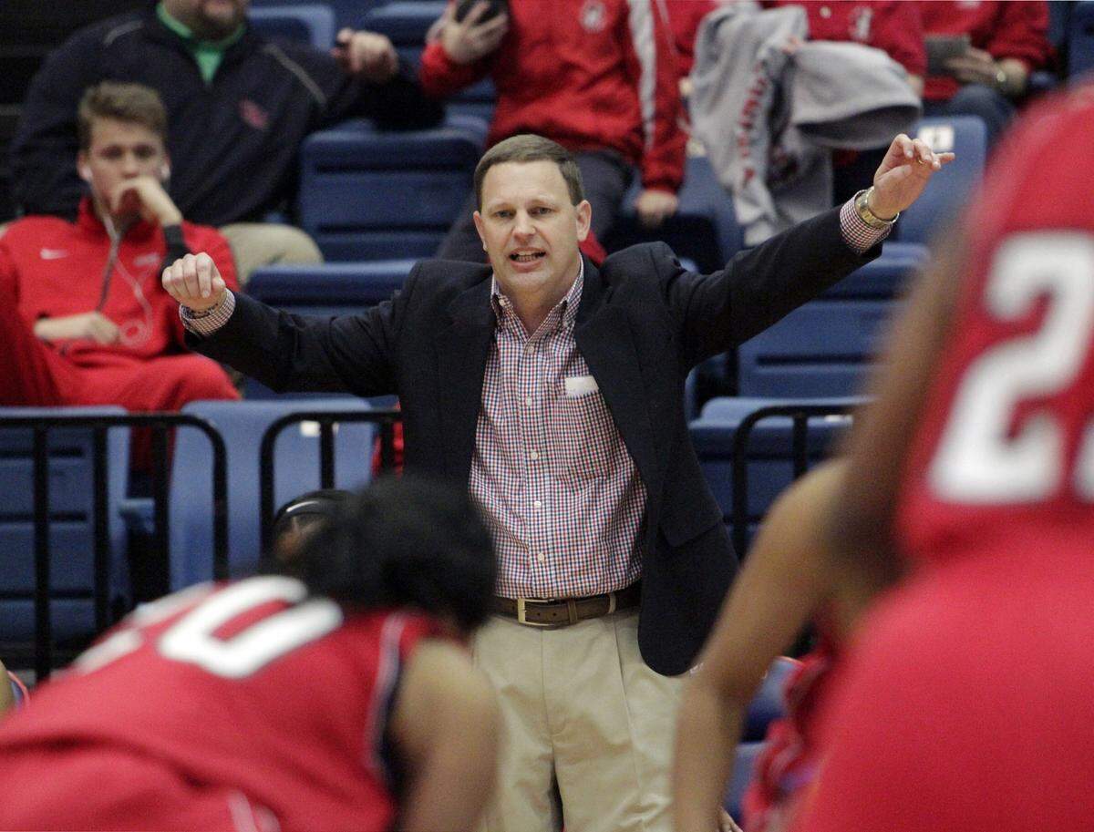 Jonathan Norton is shown in this 2016 photo as Columbus State University head women’s basketball coach.