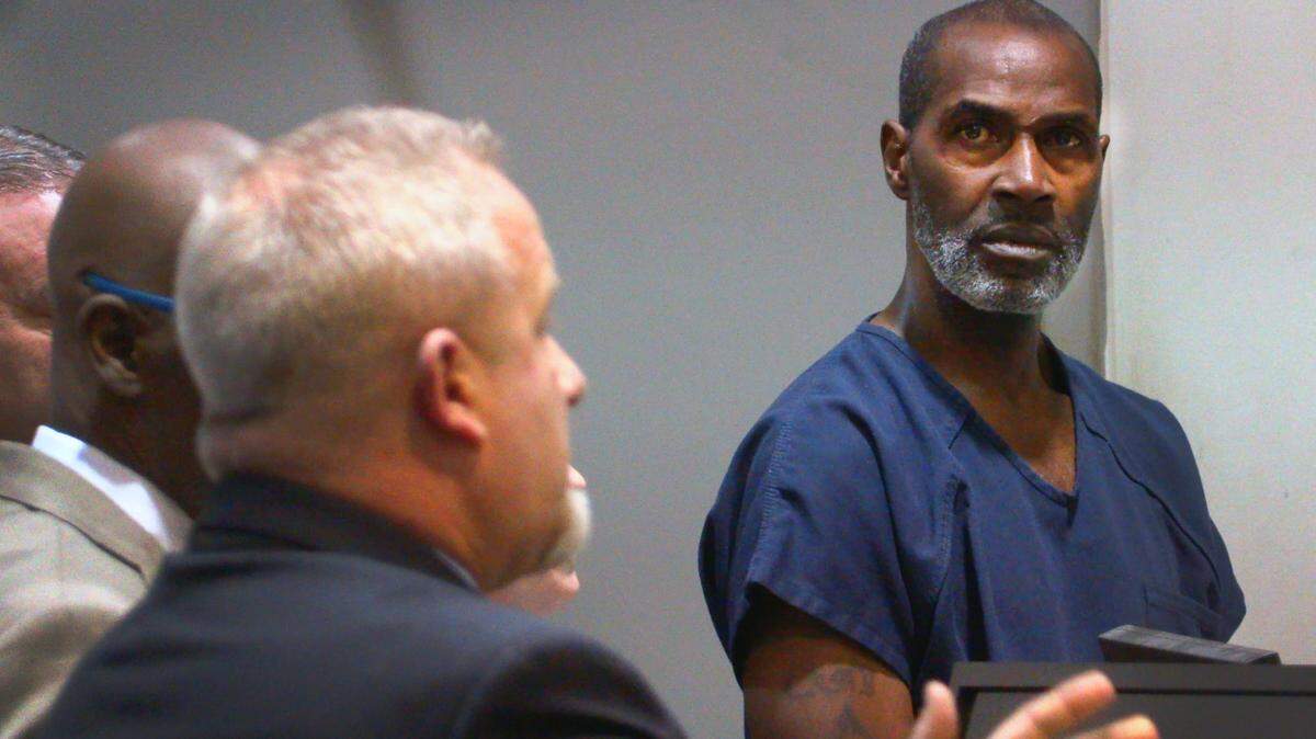 Michael Edward Simmons, right, facing camera, appears in Columbus Recorder’s Court Tuesday afternoon. 11/22/2022