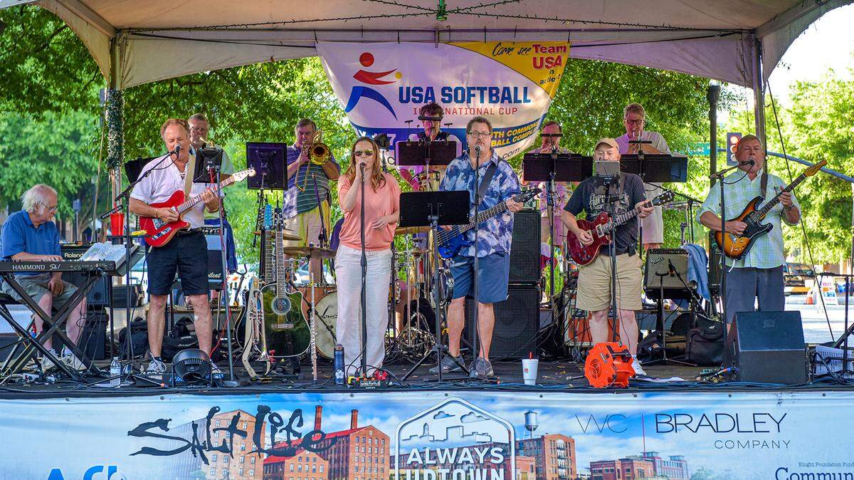 The River City Horns perform the final concert of the Uptown Columbus spring 2019 Friday Night Concert Series. The group, based in Columbus, is a professional Rhythm and Blues, Soul and Contemporary Horn Band that includes a five-piece horn section. The spring series kicked off April 5 and concluded with Friday’s performance. Go to www.ledger-enquirer.com for a photo gallery from the event.