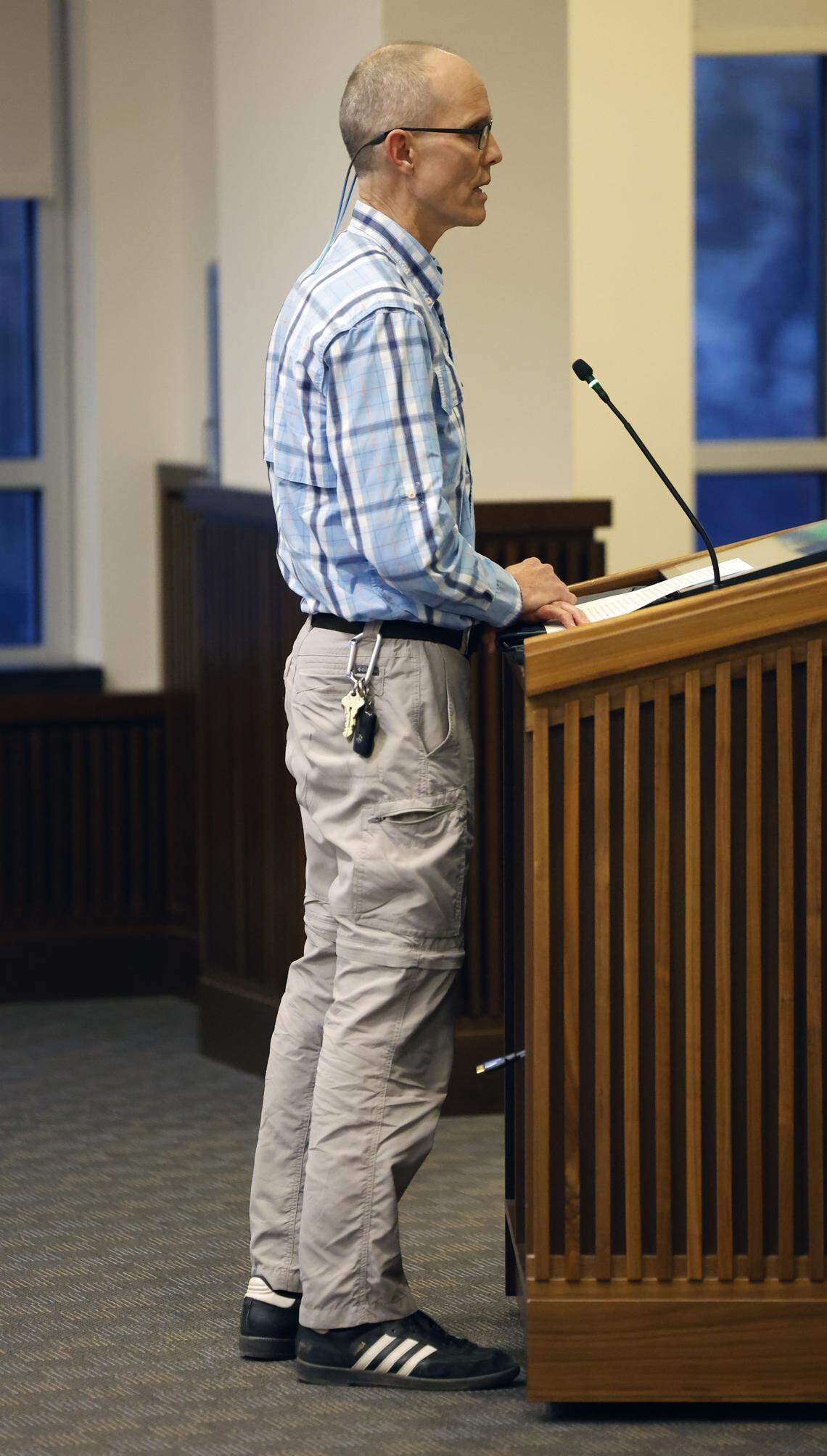Columbus resident Troy Keller speaks about the proposed data center, Project Ruby, during a Columbus Council meeting Feb. 24, 2026.