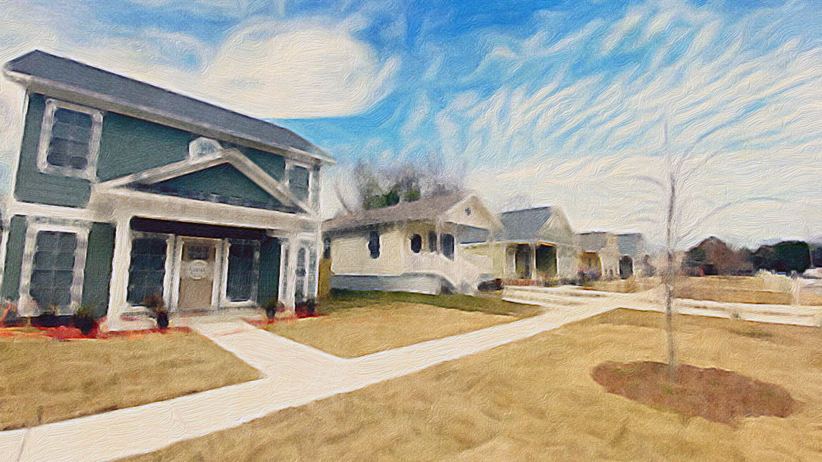 This is an artist’s rendering from a development project called Elliott’s Walk. It’s a partnership between NeighborWorks Columbus and First Baptist Church to create 229 housing units off of Victory Drive.