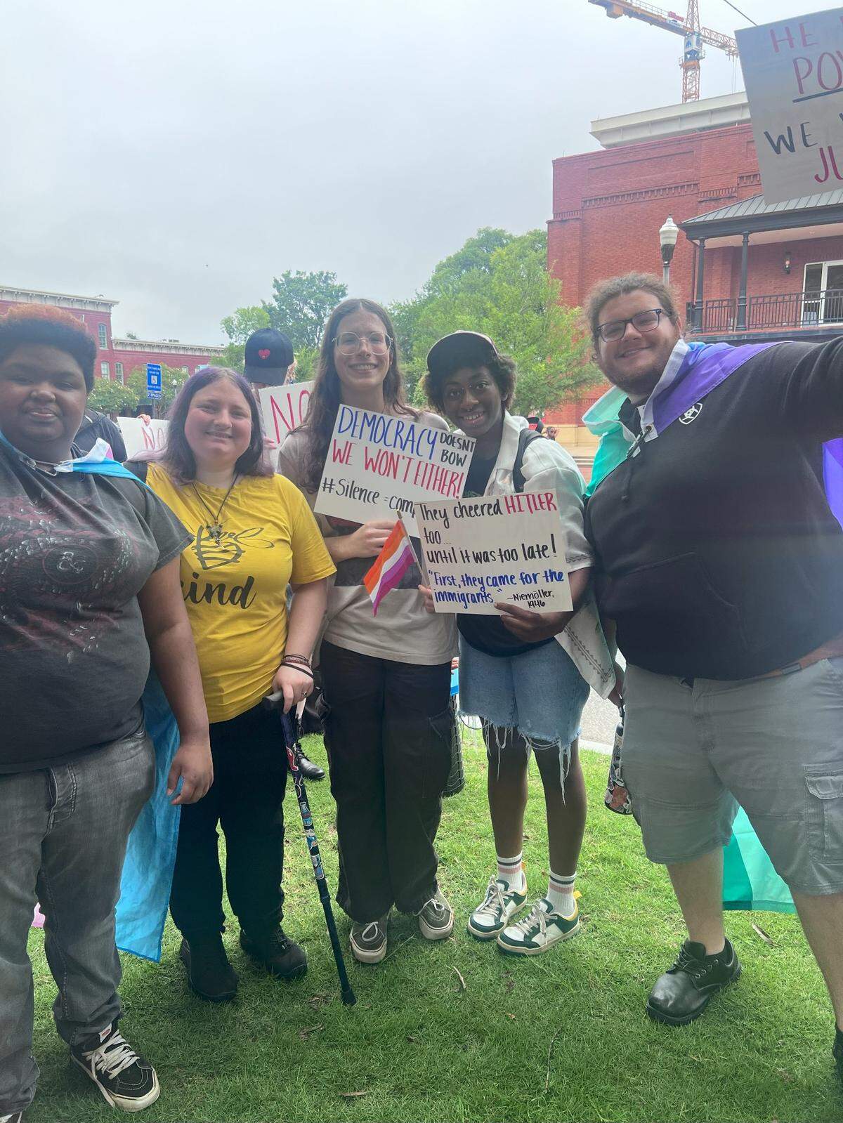 From left to right: Alexander Johns, Dandelion H., Violet Spears, Ariel Willis-Moore, and Dylan Rickman