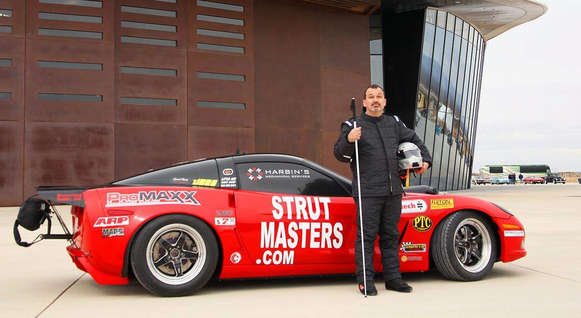 On Feb. 23 at the Spaceport in New Mexico, Columbus resident Dan Parker, 49, set the American speed record for a blind person at 153 mph over 1½ miles — and he kept the car within 5 feet of the center line the whole way despite a 22-mph side wind.