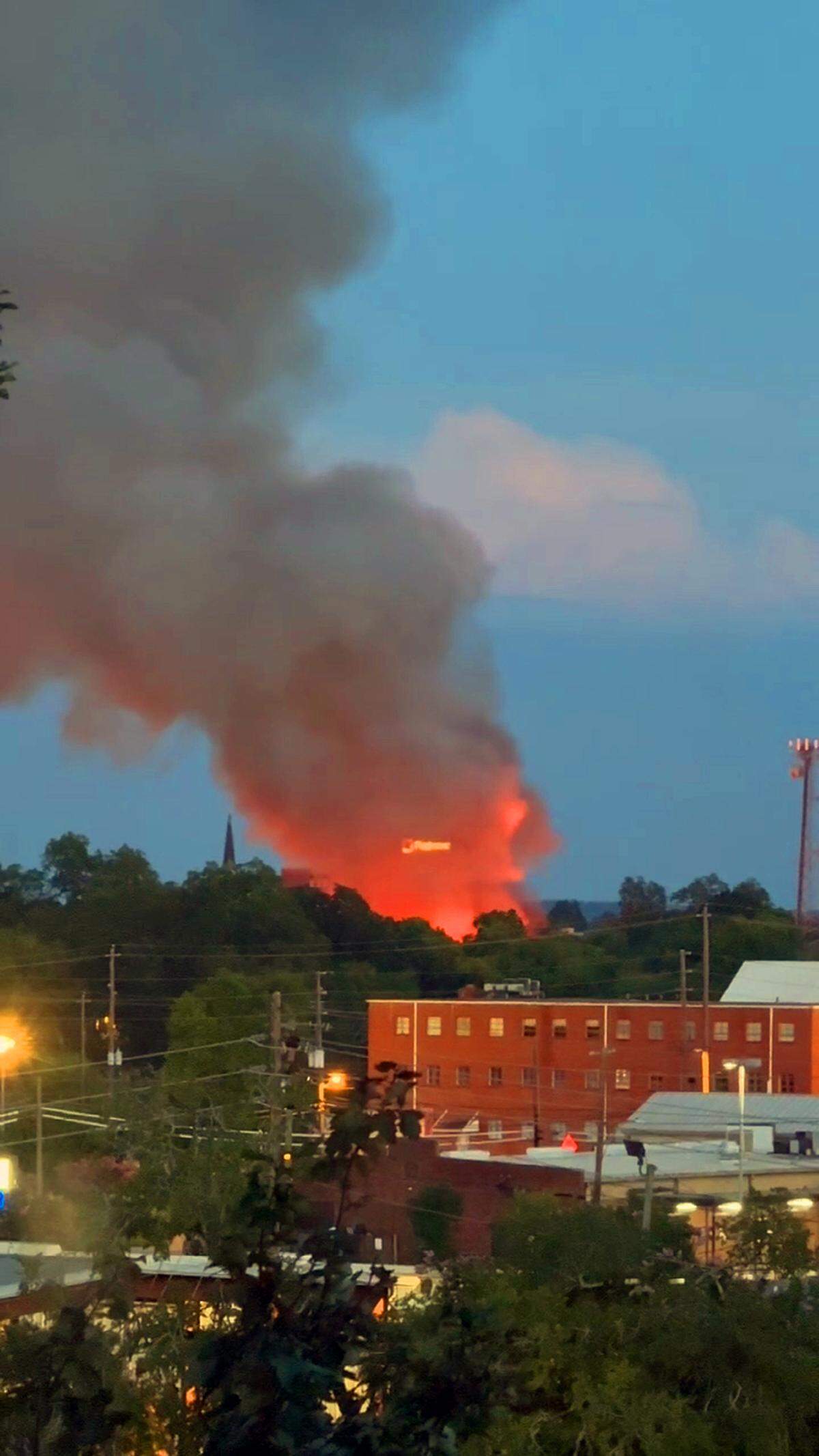 24th Street Missionary Baptist Church, 400 24th St. in Columbus, Georgia, was heavily damaged by a fire the night of July 2, 2025, that could be seen for miles.