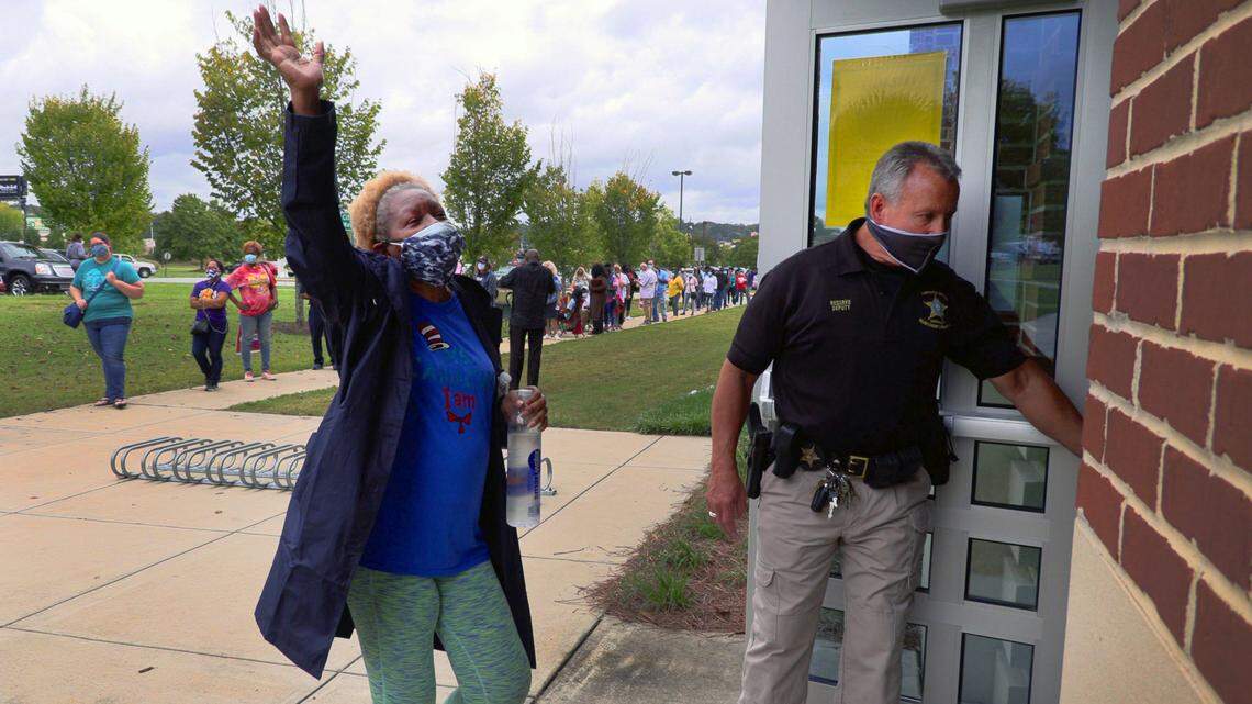 Columbus voters swarm poll on first day of early voting. Here’s why they braved long line