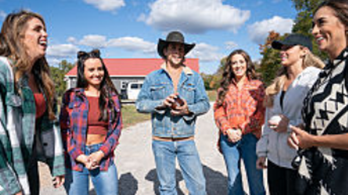 Khelsi Stone, second from the left, is one of five women competing for the heart of cattle rancher Allen Foster on the new Fox series, “Farmer Wants a Wife.”