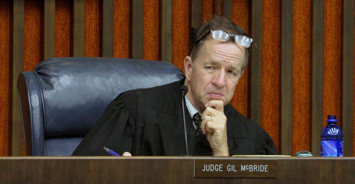 Superior Court Judge Gil McBride is presiding over the trial of Curtis “Baby C” Williams III and Jeffery “Red” Flakes Jr.. 10/25/2022